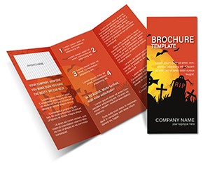 Scary Grave Brochure template, Tri Fold Design for printing