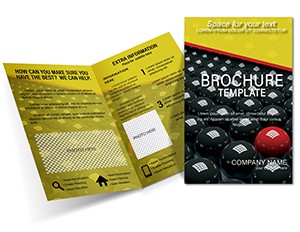 Red ball among dark Brochures templates