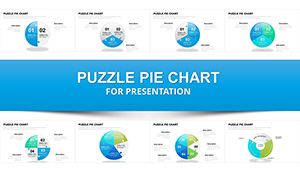 Editable Puzzle Pie Keynote charts