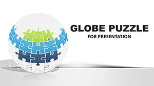 Infographic Globe Puzzle charts for Keynote presentation