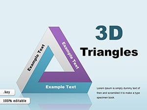 3D Triangles Keynote charts templates