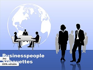 Business People silhouettes Keynote charts