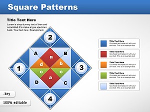 Square Patterns Keynote charts template