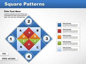 Square Patterns Keynote Charts Template for Presentation