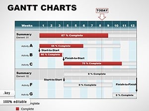 Gantt chart for Keynote presentation