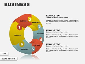 3D Business Puzzles Keynote charts templates