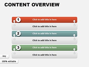 Content Overview Free Keynote chart template