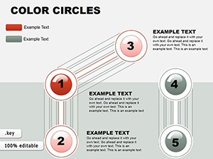 Color Circles Keynote charts templates