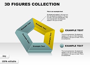 3D Hexagons Collection Keynote charts