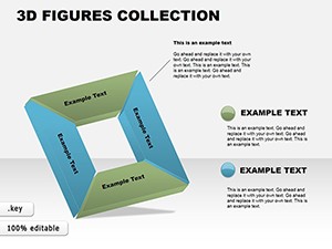 3D Square Collection Keynote chart template