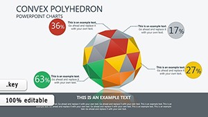 Convex Polyhedron Keynote charts Template for presentation