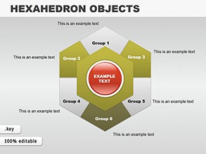 Hexagonal Objects Keynote chart template