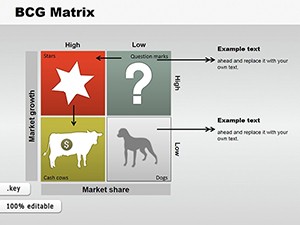BCG Matrix Keynote Charts Template for Presentatioin