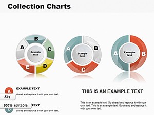 Collection Pie Keynote charts Template