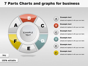 6 Parts Pie Keynote Chart for Business Presentation