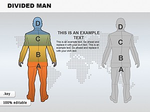Divided Man Keynote Charts Template | Presentation Design