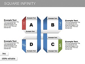 Square Infinity Keynote chart Template