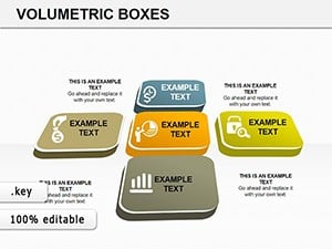 Volumetric Boxes Keynote charts template