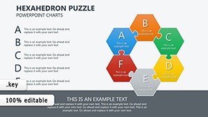 Hexahedron Puzzle Keynote Charts - Presentation Template