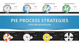 Pie Process Strategies Keynote chart template for presentation