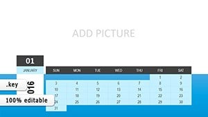 Adaptive Calendar Keynote chart template
