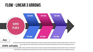 Flow Linear Arrows Keynote charts