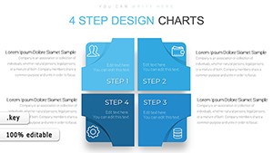 4 Steps Square Keynote charts
