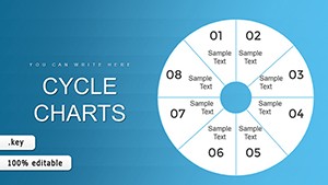 8 Segment Cycle Keynote Charts Template - Presentation