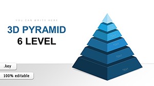 3D Pyramid - 6 Level Keynote charts