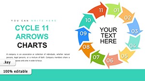 Cycle 11 Arrows Keynote Charts for Presentation