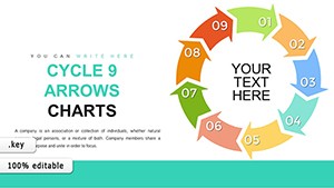 Cycle 9 Arrows Keynote chart template