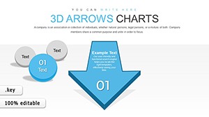3D Arrows Keynote Charts Template | Download Now