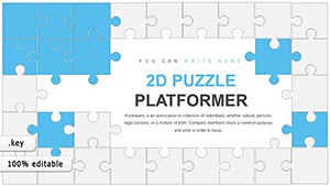 2D Puzzles Platformed Keynote Charts Template for Presentation
