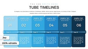 Tube Timeline Keynote chart template