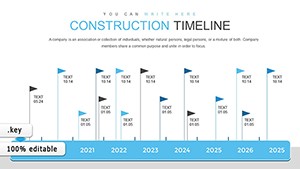 Construction Timeline Keynote Charts Template