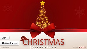 Best Merry Christmas Keynote Charts Presentation Template for Your Next Holiday Event
