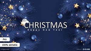 Holiday Infographic Keynote Charts for New Year Greetings Presentation