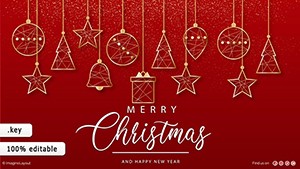 Merry Christmas and Happy New Year Wishes Keynote chart template