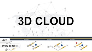 3D Cloud Data Storage Keynote Charts - Download Template