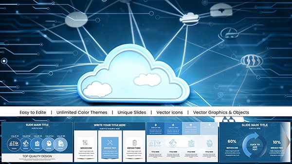 Premium Secure Cloud Business Charts for Keynote Presentations