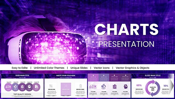 Virtual World Mask Charts Keynote Template - Futuristic Data Visualization