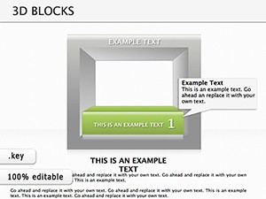 3D Blocks Keynote diagrams template