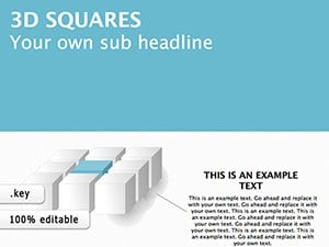 3D Squares Keynote diagrams
