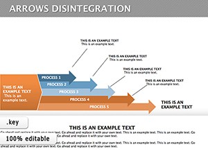 Disintegration Arrows Keynote diagram template