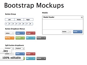 Bootstrap Mockups Keynote diagrams