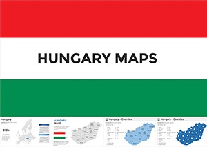 Europe maps: Keynote map of Hungary template