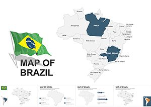 Map of Brazil Keynote template for presentation