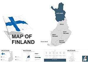 Editable map of Finland Keynote Template