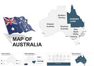 Australia Editable Maps Keynote Template: Charting Down Under's Stories