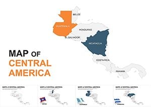 Map of Central America for Keynote presentation